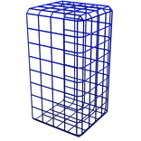 Blue Wireframe Torso (Left)