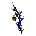 Blue Witch Flower Branch Bow (for Korblox)