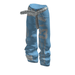 Blue Y2K Baggy Cute Jeans with Belt