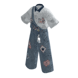 Blue Y2K Cute Denim Overall Set [PBR]