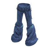 Blue Y2K Fuzzy Flare Pants [PBR]