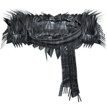 Blueish Grunge Fur Neck Chrome Scarf