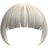 -',ৎ Blunt Layered Anime Bangs in Ash Blonde