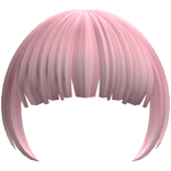 -',ৎ Blunt Layered Anime Bangs in Pink