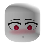 blush anime girl face white