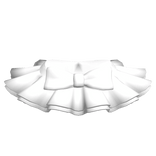 [Blush Fashion] White Frill Skirt with Ribbon