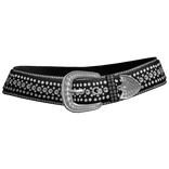 [Blush Fashion] Y2K Black Rhinesstone Belt