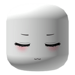 Blushing Happy Sleepy Chibi Face Mask