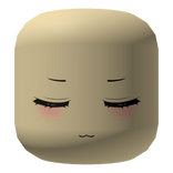 Blushing Happy Sleepy Chibi Face Mask