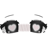 Blushing Kawaii Cute Hearty Eyes