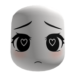 Blushing Love Stare Face - White