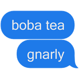 boba tea gnarly katseye kpop blue text message