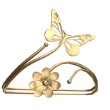 Boho Left Gold Shoulder Butterfly