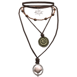 ☆ Boho Silver Layered Crystal Jewelry