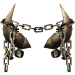 Bone Skeleton Gothic Skull Chained Horns 