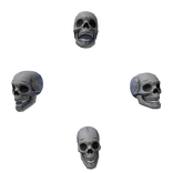 Bone White Cartoon Quadri Skull Aura Add-on