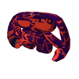 BONEKA BESAR UNGU  CORAK