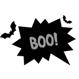 BOO! - Text Bubble Halloween Sign