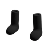 Boots Fuzzy Black Fur Furry Winter Wool Shoes Y2K