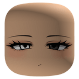 Bored Pretty Face w/ Black and White Eyes - Light