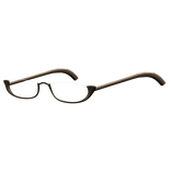 Bottom Frame Y2K Glasses - Brown