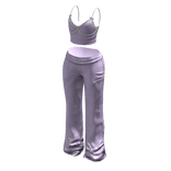 Lace cami flare set (Purple)