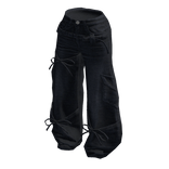 Bow Wrapped Denim Jeans Dark Blue