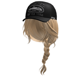 Braided Ponytail w/ Black Cap (Blonde)