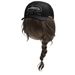 Braided Ponytail w/ Black Cap (Brown)