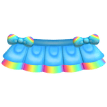 ♡ bright blue rainbow tweencore bow skirt
