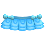 ♡ bright blue tweencore bow skirt