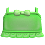 ♡ bright green tweencore bow ruffled top