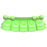 ♡ bright green tweencore bow skirt