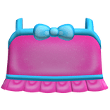 ♡ bright pink & blue tweencore bow ruffled top