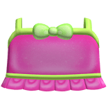 ♡ bright pink & green tweencore bow ruffled top