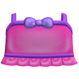 ♡ bright pink & purple tweencore bow ruffled top