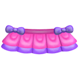 ♡ bright pink & purple tweencore bow skirt