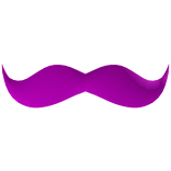 Bright Pink Mustache