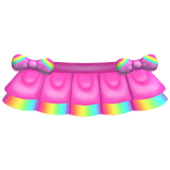 ♡ bright pink rainbow tweencore bow skirt