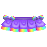 ♡ bright purple rainbow tweencore bow skirt