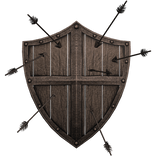 Bronze Shield w/ Arrows