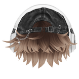 Brown2 Messy Hair w/ Headphones & Y2K Hat