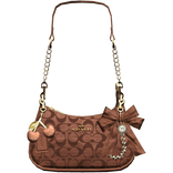 Brown 2000s Y2K Handbag  w/Charms