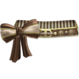 Brown & Beige Elegant Gyaru Bow Belt 2000s Gold 
