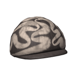 Brown and Beige Graphic Visor Beanie