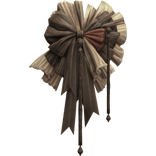 Brown & Gold Lace Bow Headpiece