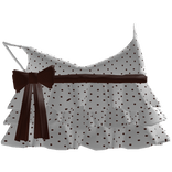 brown & white summer ruffled kawaii cute tank top