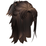 Brown Anime Long Hair w/ Bun