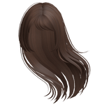 Brown Anime Long Wind Blown Hair