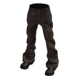 Brown Archive Zipper Jeans w/ Boots